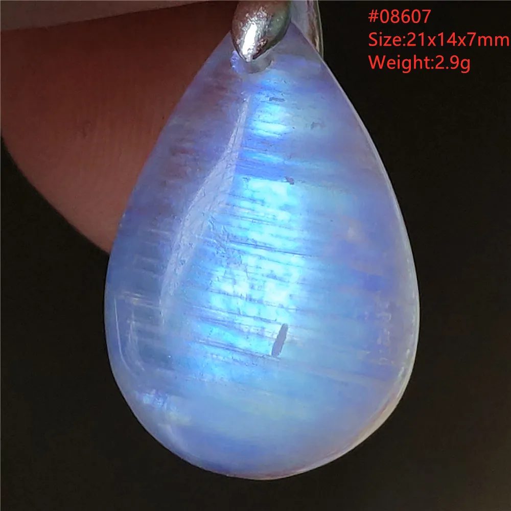 Natural Moonstone Oval Pendant, 925 Silver Necklace - Image 2