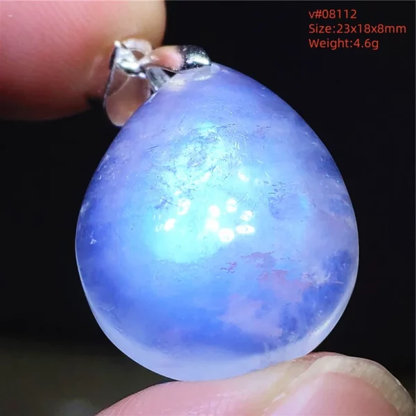 Natural Moonstone Oval Pendant, 925 Silver Necklace