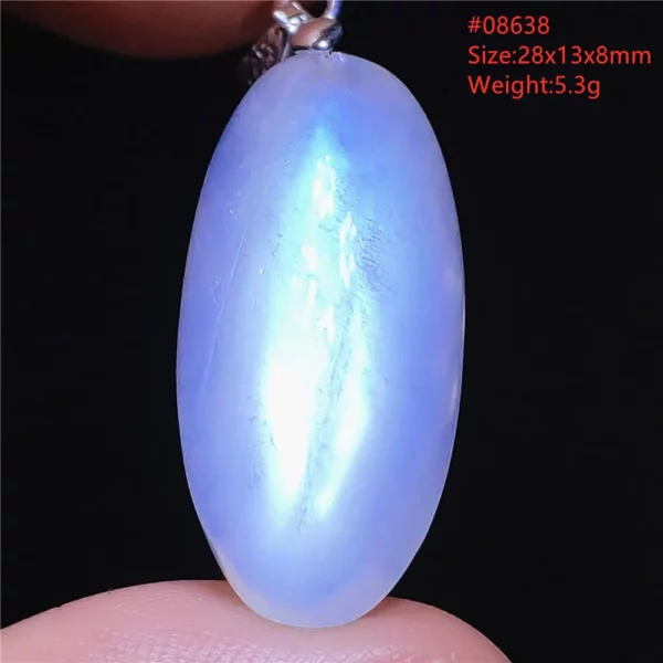 Natural Moonstone Oval Pendant, 925 Silver Necklace