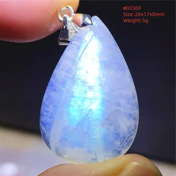 Natural Moonstone Oval Pendant, 925 Silver Necklace