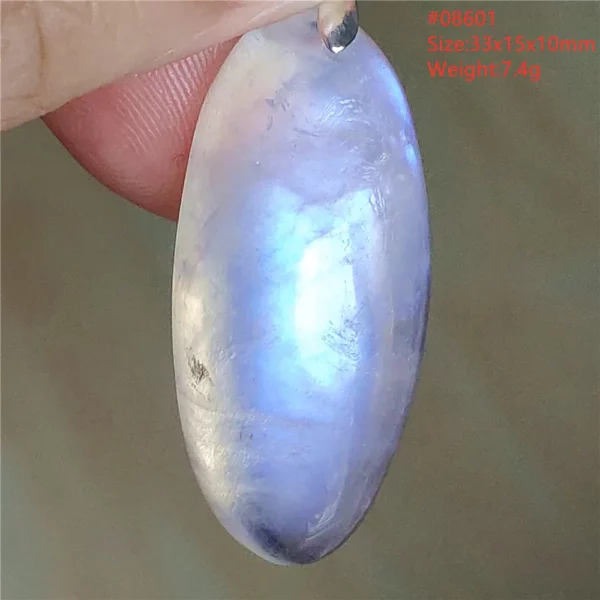 Natural Moonstone Oval Pendant, 925 Silver Necklace