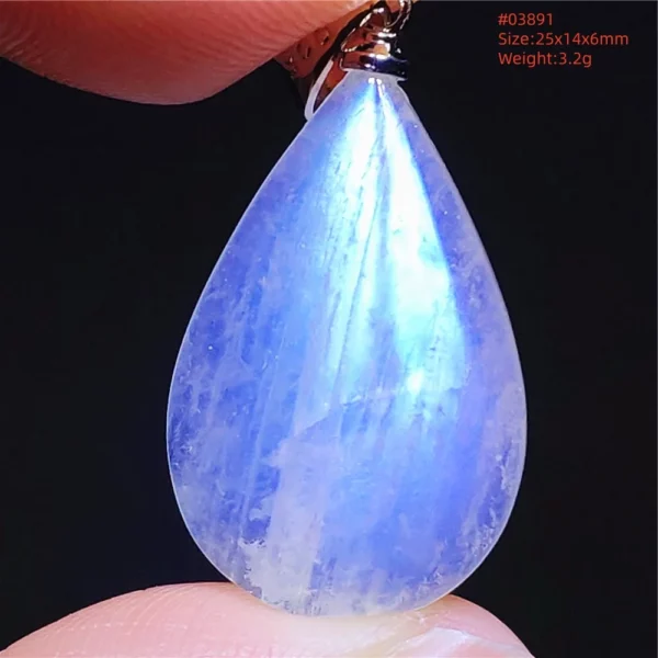 Natural Moonstone Oval Pendant, 925 Silver Necklace