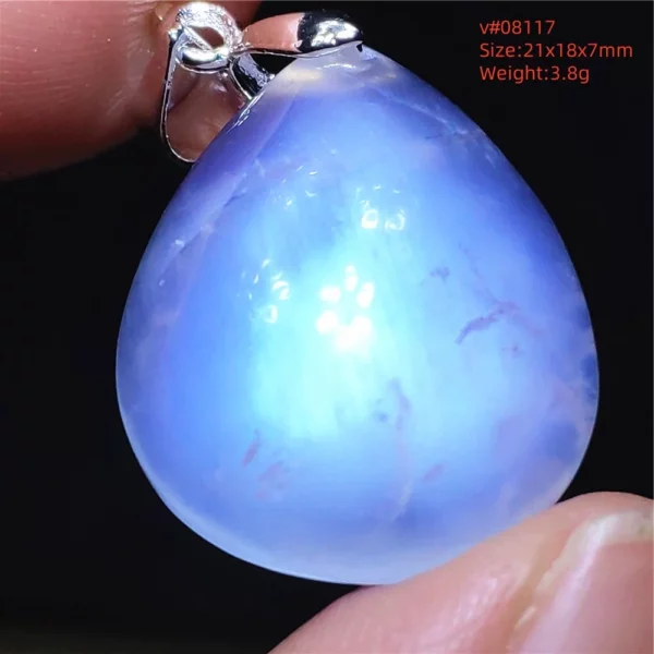 Natural Moonstone Oval Pendant, 925 Silver Necklace