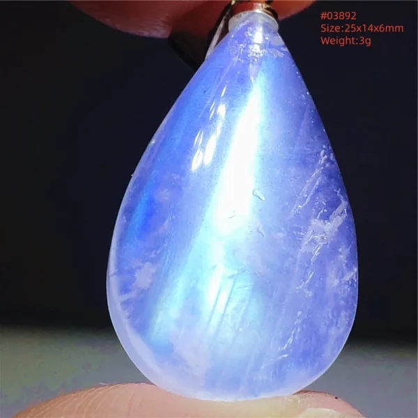 Natural Moonstone Oval Pendant, 925 Silver Necklace