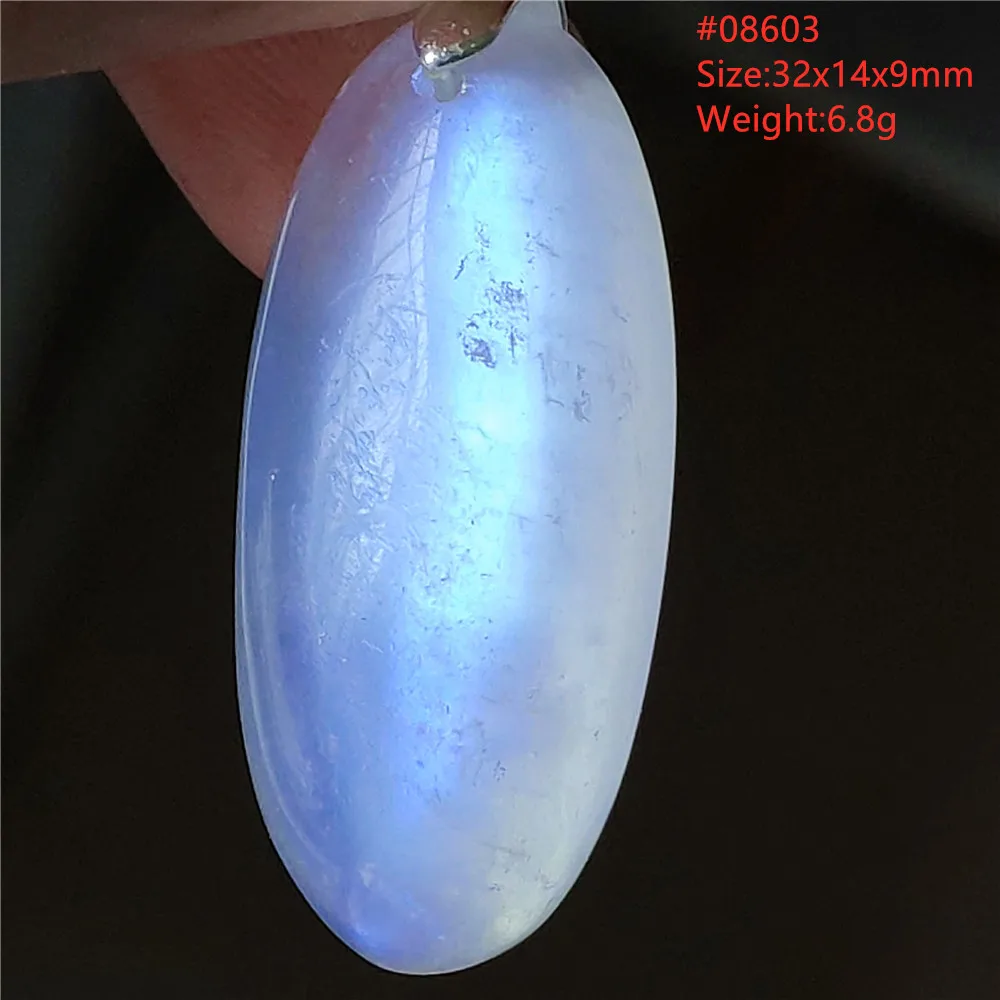 Natural Moonstone Oval Pendant, 925 Silver Necklace - Image 16