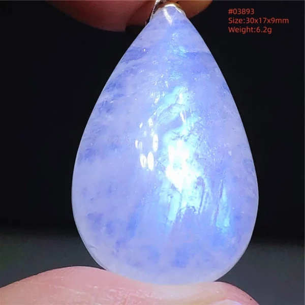 Natural Moonstone Oval Pendant, 925 Silver Necklace