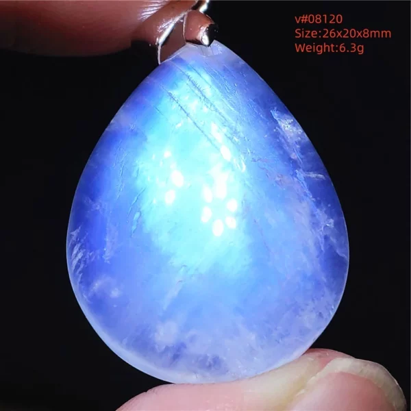 Natural Moonstone Oval Pendant, 925 Silver Necklace