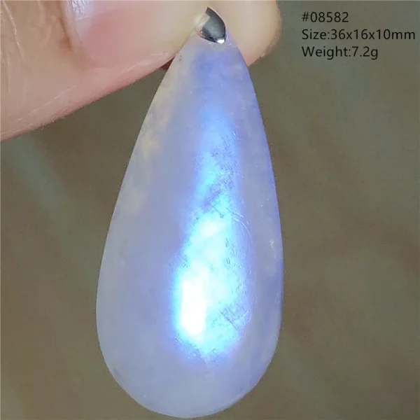 Natural Moonstone Oval Pendant, 925 Silver Necklace