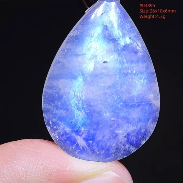Natural Moonstone Oval Pendant, 925 Silver Necklace