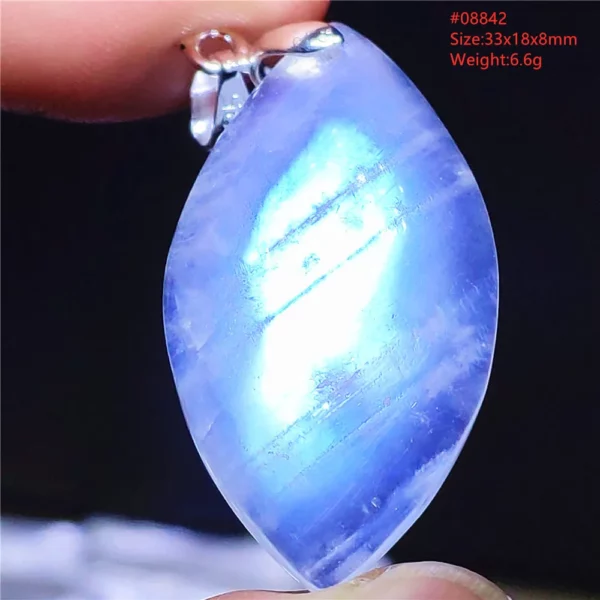 Natural Moonstone Oval Pendant, 925 Silver Necklace