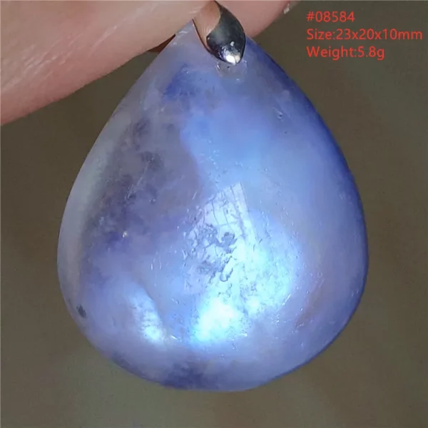 Natural Moonstone Oval Pendant, 925 Silver Necklace