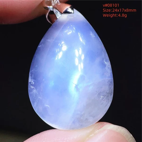 Natural Moonstone Oval Pendant, 925 Silver Necklace