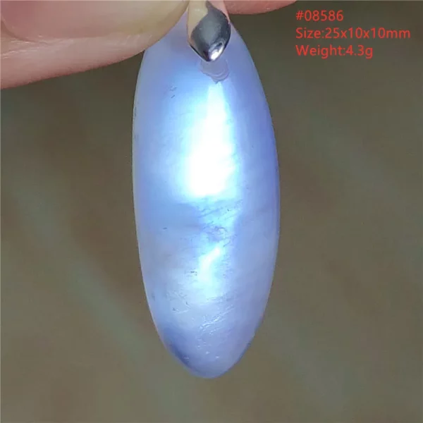 Natural Moonstone Oval Pendant, 925 Silver Necklace