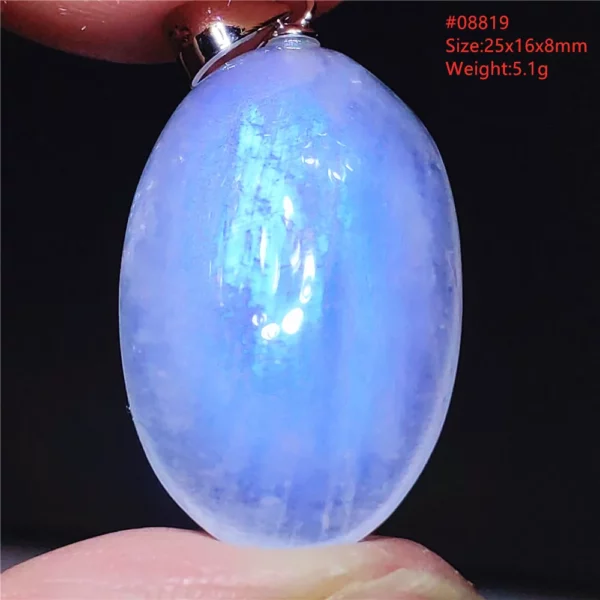 Natural Moonstone Oval Pendant, 925 Silver Necklace