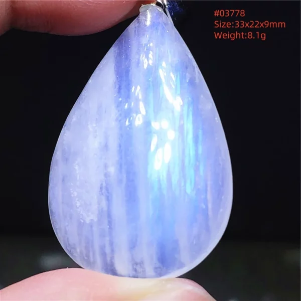 Natural Moonstone Oval Pendant, 925 Silver Necklace