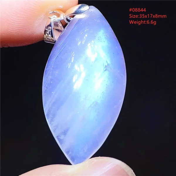 Natural Moonstone Oval Pendant, 925 Silver Necklace