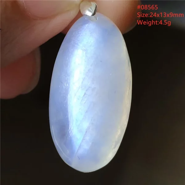 Natural Moonstone Oval Pendant, 925 Silver Necklace