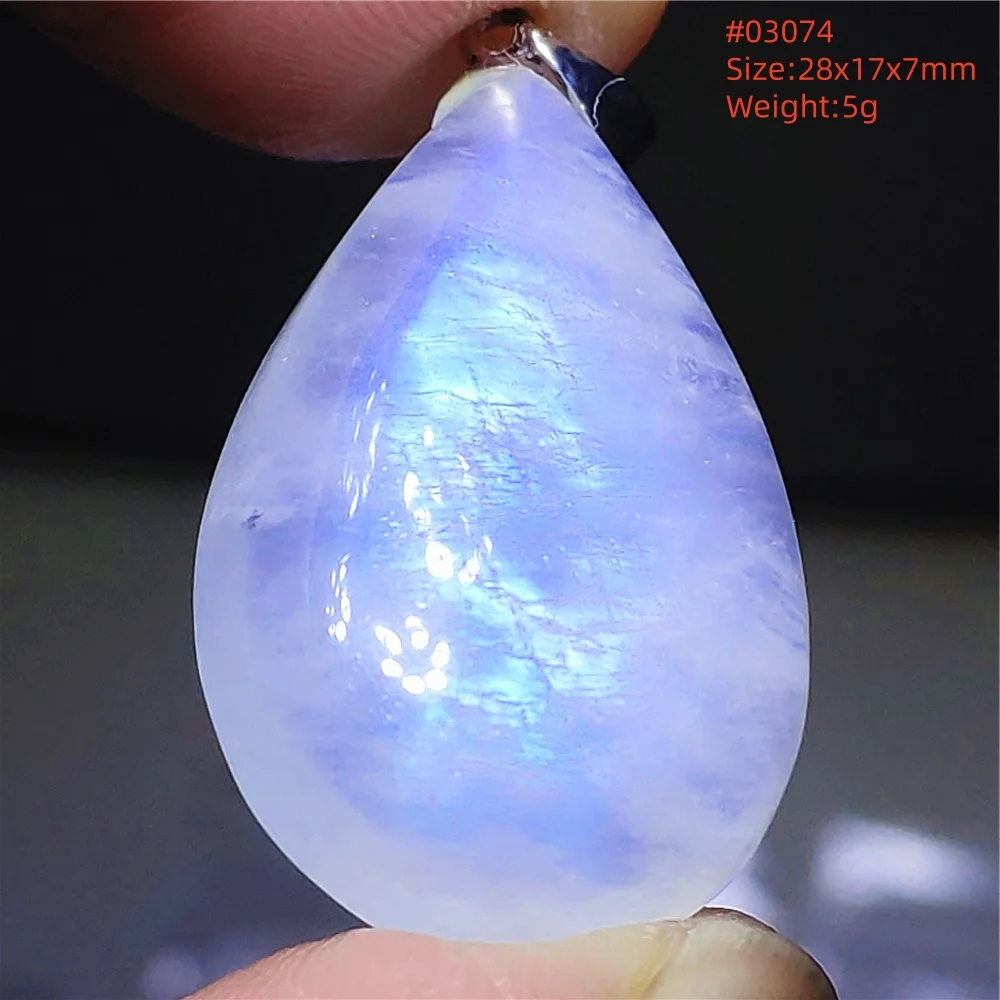 Natural Moonstone Oval Pendant, 925 Silver Necklace - Image 50