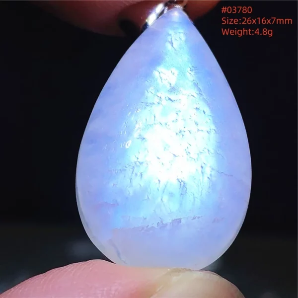 Natural Moonstone Oval Pendant, 925 Silver Necklace