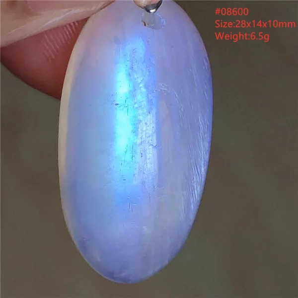 Natural Moonstone Oval Pendant, 925 Silver Necklace