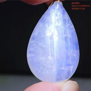 Natural Moonstone Oval Pendant, 925 Silver Necklace - Image 25
