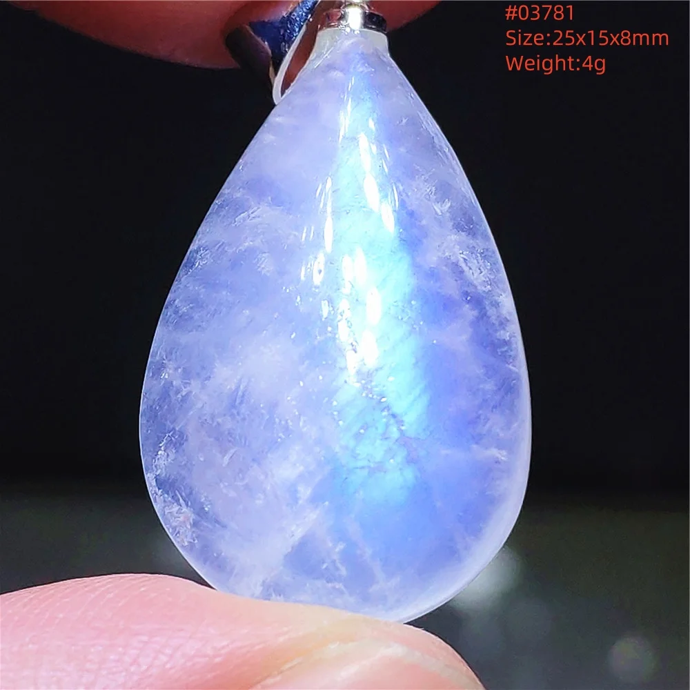 Natural Moonstone Oval Pendant, 925 Silver Necklace - Image 13
