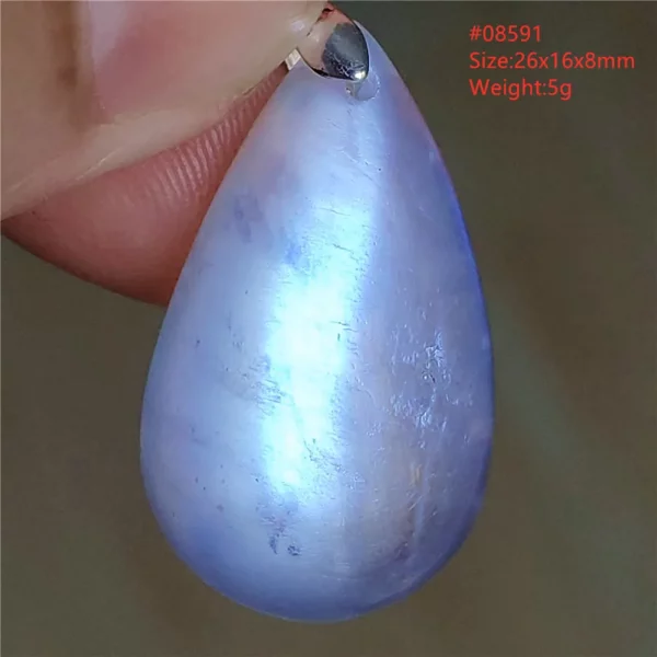 Natural Moonstone Oval Pendant, 925 Silver Necklace