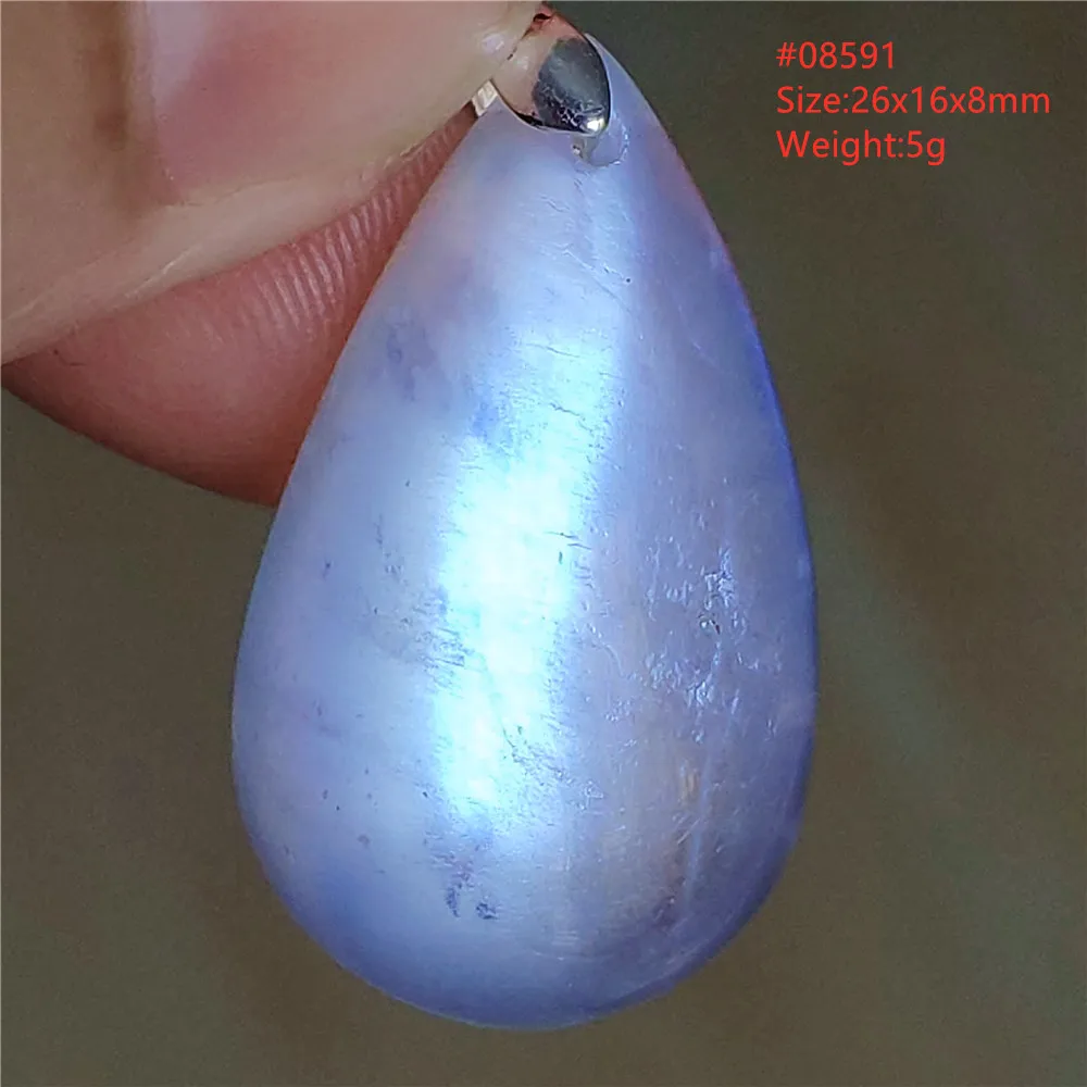 Natural Moonstone Oval Pendant, 925 Silver Necklace - Image 14