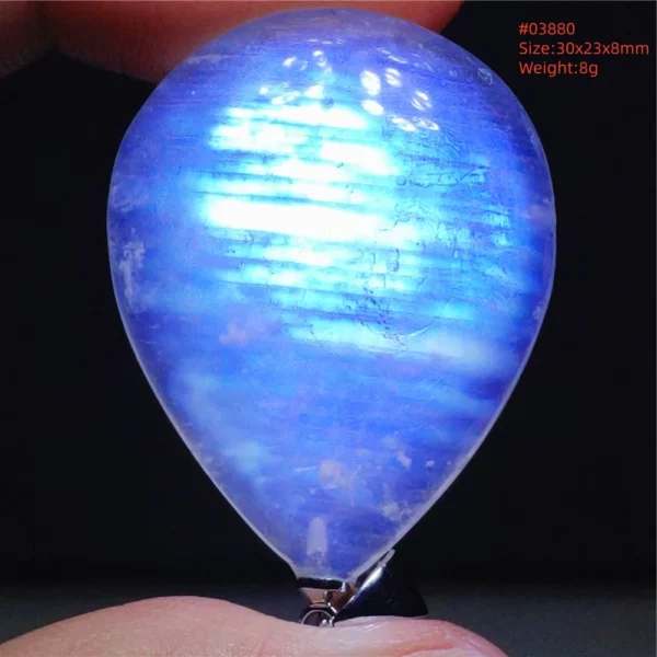 Natural Moonstone Oval Pendant, 925 Silver Necklace