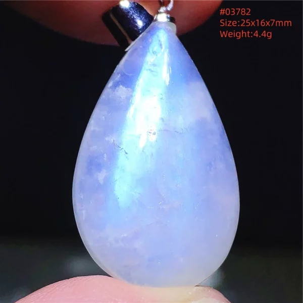 Natural Moonstone Oval Pendant, 925 Silver Necklace