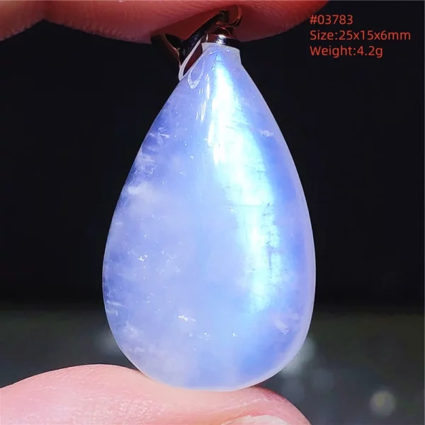 Natural Moonstone Oval Pendant, 925 Silver Necklace