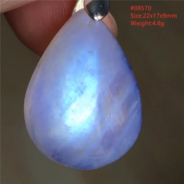 Natural Moonstone Oval Pendant, 925 Silver Necklace