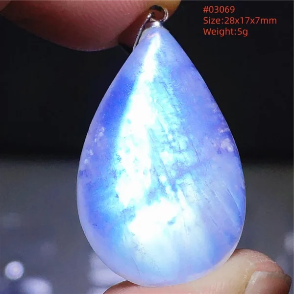 Natural Moonstone Oval Pendant, 925 Silver Necklace
