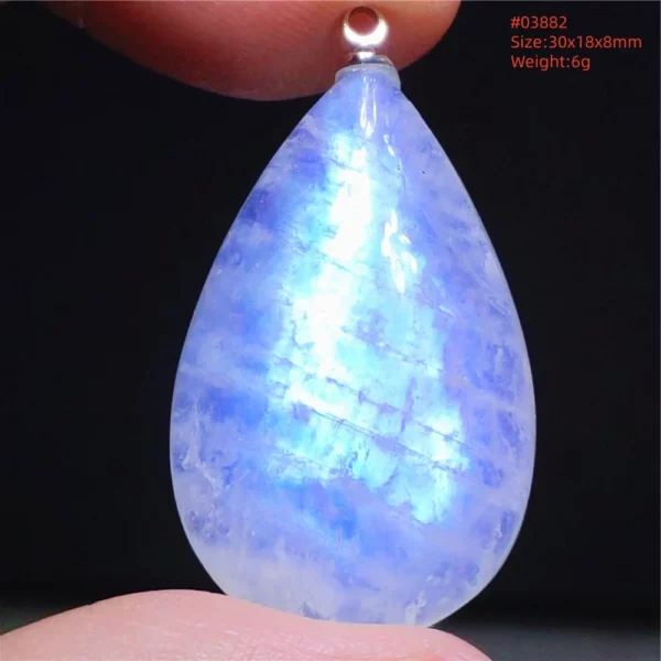 Natural Moonstone Oval Pendant, 925 Silver Necklace