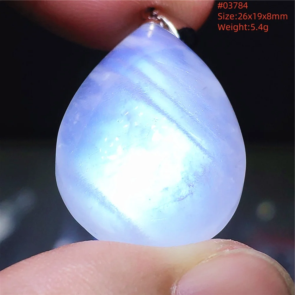 Natural Moonstone Oval Pendant, 925 Silver Necklace - Image 7
