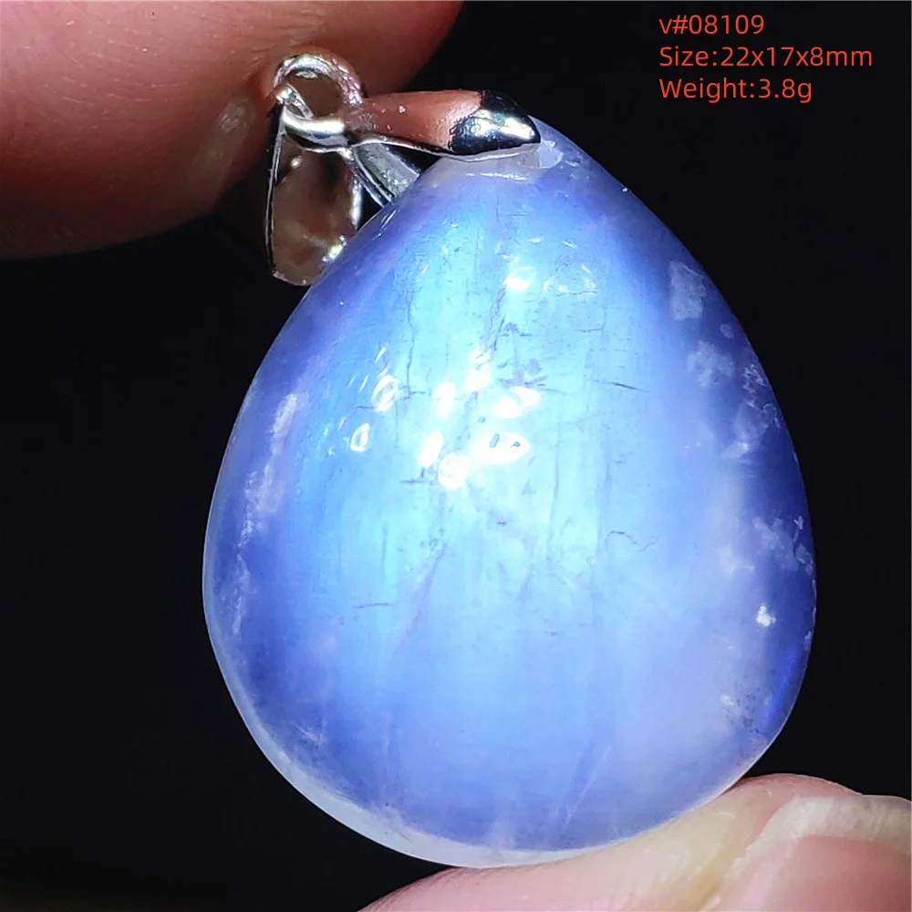 Natural Moonstone Oval Pendant, 925 Silver Necklace - Image 68