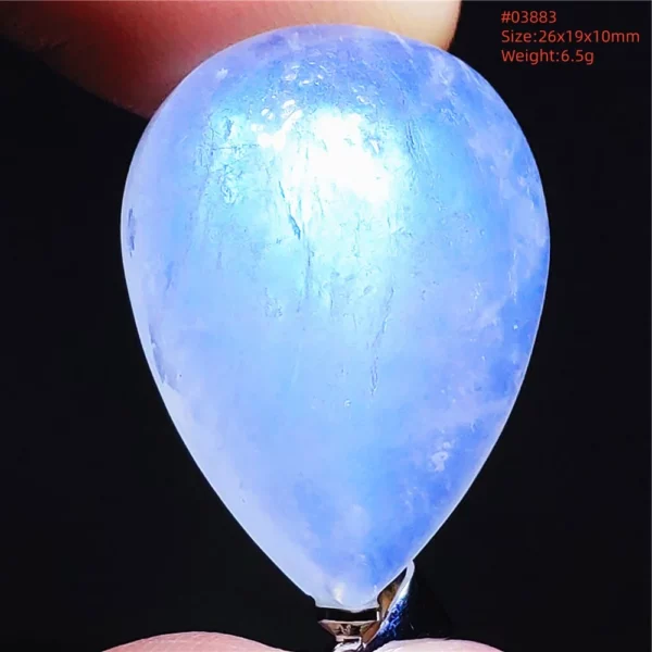 Natural Moonstone Oval Pendant, 925 Silver Necklace