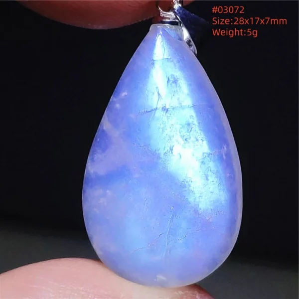 Natural Moonstone Oval Pendant, 925 Silver Necklace