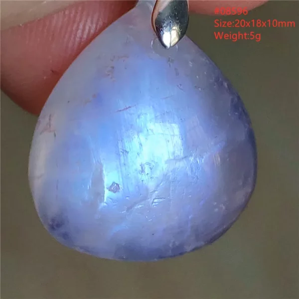 Natural Moonstone Oval Pendant, 925 Silver Necklace