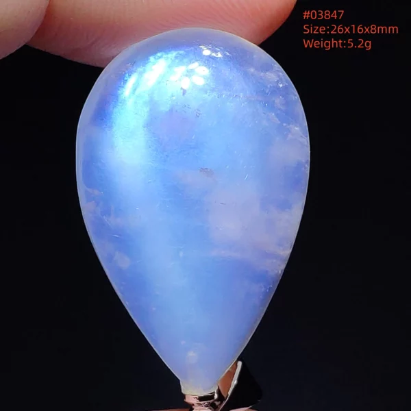 Natural Moonstone Oval Pendant in 925 Silver