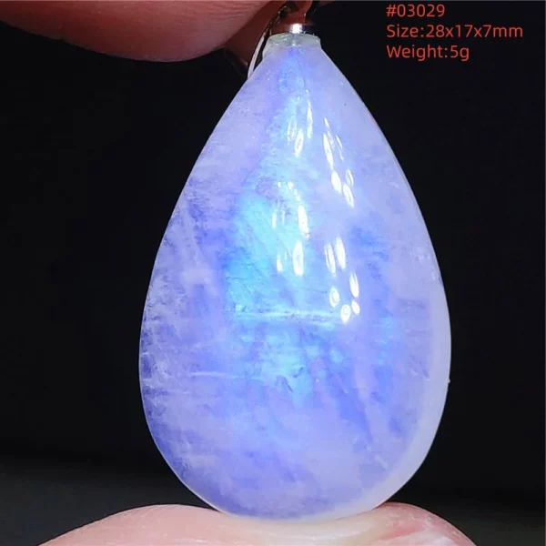 Natural Moonstone Oval Pendant in 925 Silver