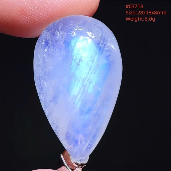 Natural Moonstone Oval Pendant in 925 Silver