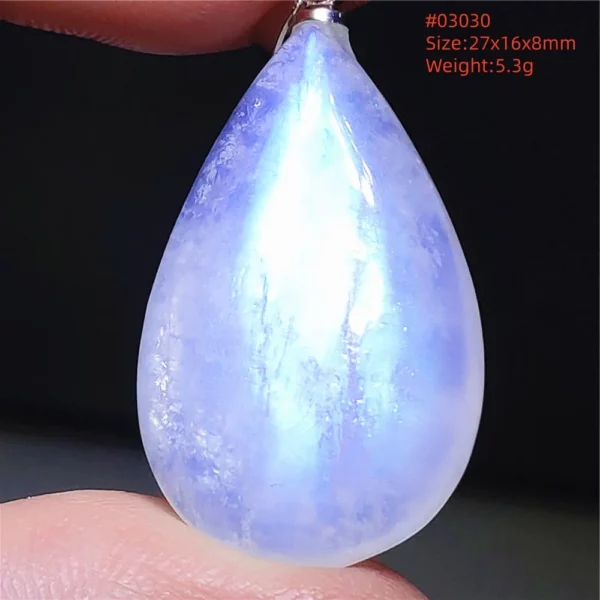 Natural Moonstone Oval Pendant in 925 Silver