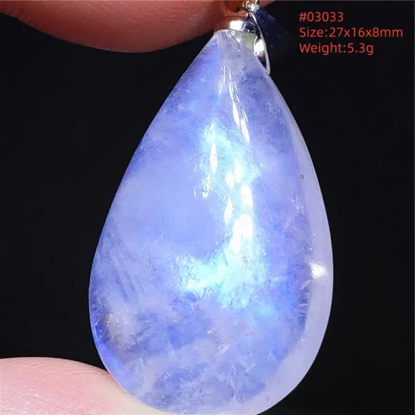 Natural Moonstone Oval Pendant in 925 Silver