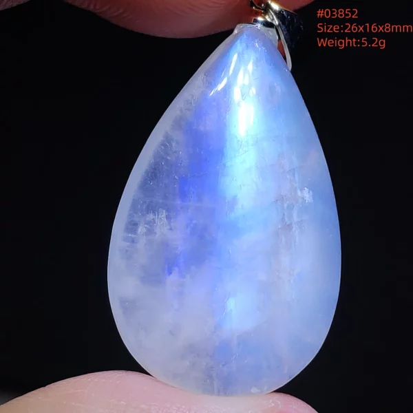 Natural Moonstone Oval Pendant in 925 Silver