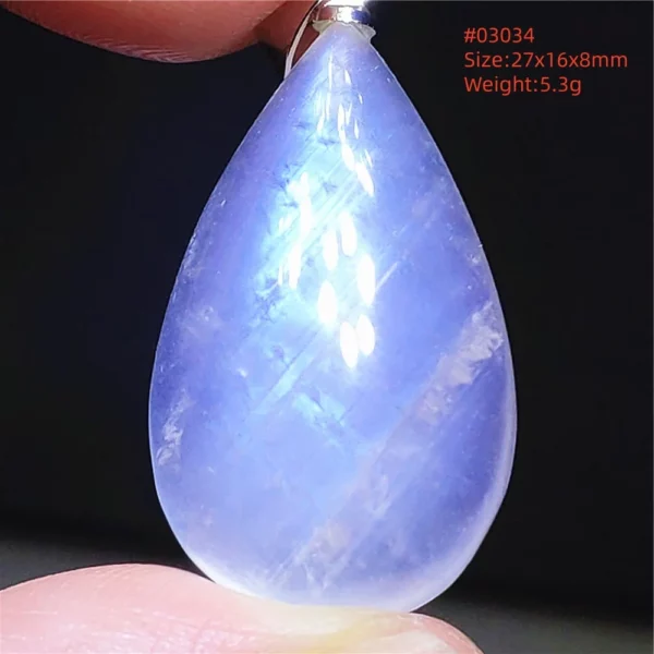 Natural Moonstone Oval Pendant in 925 Silver