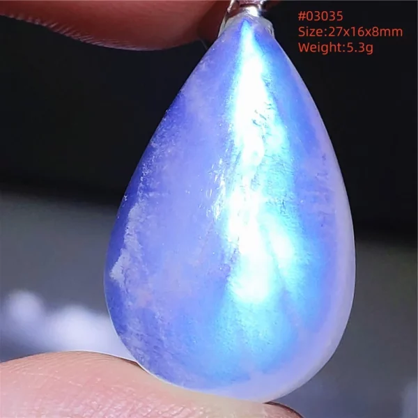 Natural Moonstone Oval Pendant in 925 Silver
