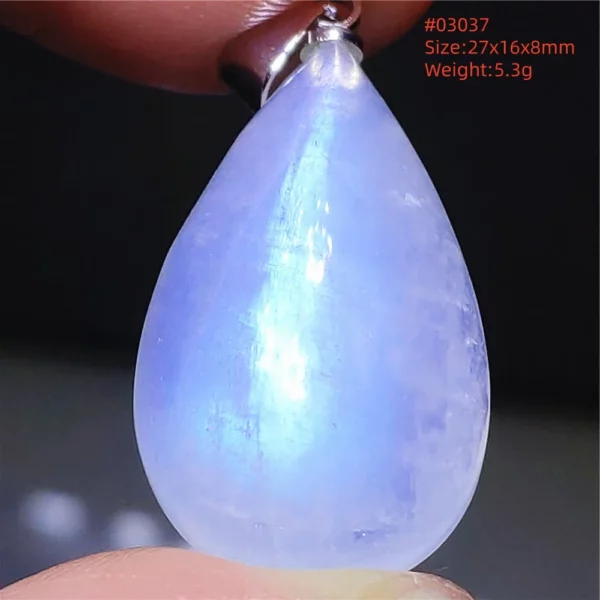 Natural Moonstone Oval Pendant in 925 Silver