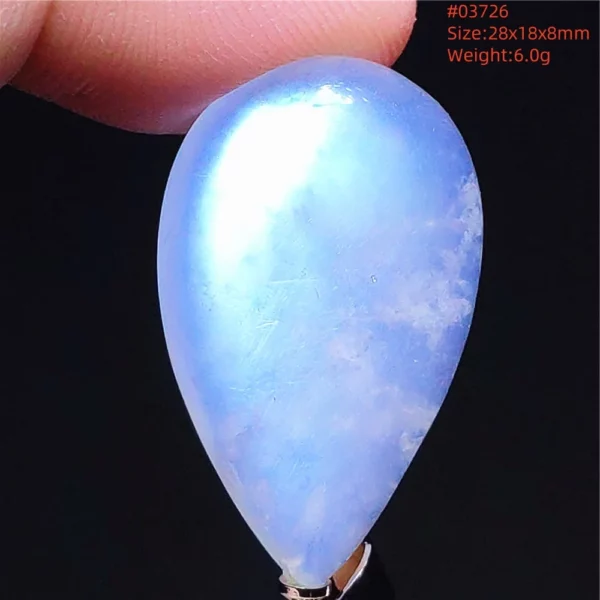 Natural Moonstone Oval Pendant in 925 Silver