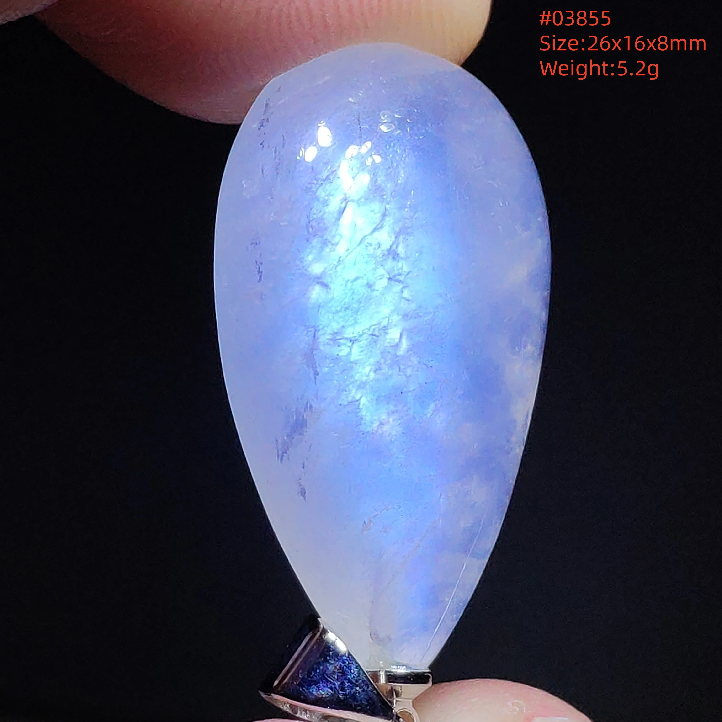Natural Moonstone Oval Pendant in 925 Silver - Image 23
